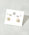 3COINS(スリーコインズ) パールピアス6個セット