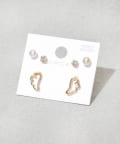 3COINS(スリーコインズ) ウィングピアス6個セット