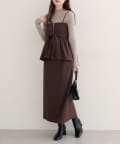 natural couture(ナチュラルクチュール) 【WEB限定】〈osono〉２WAYビスチェ付きスカート