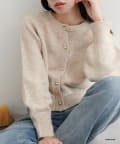 natural couture(ナチュラルクチュール) 【miffyコラボ】miffy釦ニットカーデ