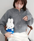 natural couture(ナチュラルクチュール) 【miffyコラボ】miffy釦ニットカーデ