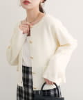natural couture(ナチュラルクチュール) 【WEB限定】ボタンポケットカーディガン