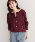 natural couture(ナチュラルクチュール) 【WEB限定】ボタンポケットカーディガン