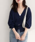 natural couture(ナチュラルクチュール) 【WEB限定】いろいろ釦ベーシックカーデ