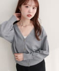 natural couture(ナチュラルクチュール) ハトメバーベーシックカーディガン