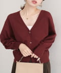 natural couture(ナチュラルクチュール) ハトメバーベーシックカーディガン