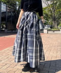 LARUTA(ラルータ) 【MAO別注】アシンメトリータフタチェックスカート