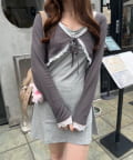 NICE CLAUP / OLIVE des OLIVE OUTLET(ナイスクラップ  / オリーブ デ オリーブ アウトレット) 【嬉しいセットアイテム】ボレロ×カットキャミワンピース
