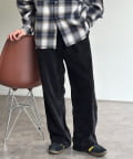 CPCM(シーピーシーエム) ベロアコーデュロイセミフレアパンツ