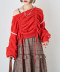 w closet(ダブルクローゼット) 【9月11日(木)12時予約開始】【着丈が自由自在♪】パイピングドロストニット