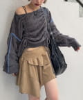w closet(ダブルクローゼット) 【9月11日(木)12時予約開始】【着丈が自由自在♪】パイピングドロストニット