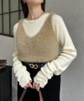 Thevon.(ゼヴォン) シャギーVネックビスチェ