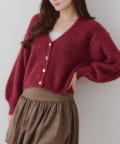 NICE CLAUP / OLIVE des OLIVE OUTLET(ナイスクラップ  / オリーブ デ オリーブ アウトレット) モテふわ♡【RMAF】ラメフェザー色々釦カーデ