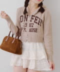NICE CLAUP / OLIVE des OLIVE OUTLET(ナイスクラップ  / オリーブ デ オリーブ アウトレット) 【RMAF】ロゴニットパーカー