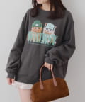 NICE CLAUP / OLIVE des OLIVE OUTLET(ナイスクラップ  / オリーブ デ オリーブ アウトレット) 【RMAF】猫とクマのニット帽スウェットシリーズ