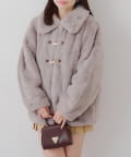 NICE CLAUP / OLIVE des OLIVE OUTLET(ナイスクラップ  / オリーブ デ オリーブ アウトレット) 《冬が待ち遠しくなる♡》ラビットファービット付きミドルコート