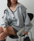 NICE CLAUP / OLIVE des OLIVE OUTLET(ナイスクラップ  / オリーブ デ オリーブ アウトレット) プチプラseries♡【RMAF】襟付きニットカーディガン