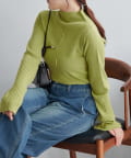 NICE CLAUP / OLIVE des OLIVE OUTLET(ナイスクラップ  / オリーブ デ オリーブ アウトレット) 【RMAF】袖フレアーハイネックニット
