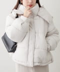 NICE CLAUP / OLIVE des OLIVE OUTLET(ナイスクラップ  / オリーブ デ オリーブ アウトレット) プチプラseries♡【RMAF】フード付き２WAY中綿ジャケット