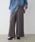 NICE CLAUP / OLIVE des OLIVE OUTLET(ナイスクラップ  / オリーブ デ オリーブ アウトレット) らくちん美シルエット【RMAF】サイドプリーツパンツ