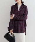 LARUTA(ラルータ) チェック柄シャツプルオーバー