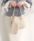 natural couture(ナチュラルクチュール) 【WEB限定】ジグザグステッチ変形ミニバッグ