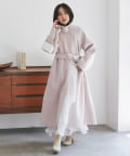 La boutique BonBon(ラブティックボンボン) 【お上品大人っぽコート】ダブルフェイス２WAYロングコート