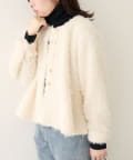 natural couture(ナチュラルクチュール) 【WEB限定】ペプラムボアカーディガン