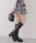 NICE CLAUP / OLIVE des OLIVE OUTLET(ナイスクラップ  / オリーブ デ オリーブ アウトレット) 【RMAF】厚底ロングブーツ