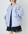 w closet(ダブルクローゼット) 【9/13(土)～アウター10％オフ対象】中綿リボンブルゾン