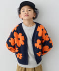 CIAOPANIC TYPY(チャオパニックティピー) 【KIDS】【ジュニアサイズあり】総柄フラワーニットカーデ