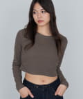 RAY CASSIN(レイカズン) ラインストーンロゴチビロンTシャツ