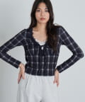 RAY CASSIN(レイカズン) レース切替ロンTシャツ