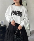 prose verse(プロズヴェール) PARISレオパードロゴ裏起毛スウェット
