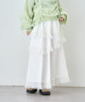 w closet(ダブルクローゼット) イレヘムレースロングスカート