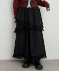 w closet(ダブルクローゼット) イレヘムレースロングスカート