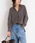 NOLLEY'S(ノーリーズ) 《セットアップ対応》ウォッシャブルダブルサテンスキッパーブラウス