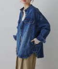 PUAL CE CIN(ピュアルセシン) コーンデニムバンドカラーデニムジャケット