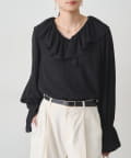 LOUNGEDRESS(ラウンジドレス) ジョーゼットフリルブラウス