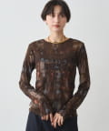 earthy_(アーシー) ペイントプリントカットソー