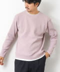 NOLLEY'S(ノーリーズ) 【IRM】《吸水速乾/UVカット》ワッフルダブルカラー LS Tee