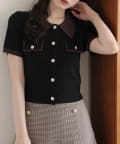 NICE CLAUP / OLIVE des OLIVE OUTLET(ナイスクラップ  / オリーブ デ オリーブ アウトレット) 【one after another】配色ニット