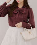 NICE CLAUP / OLIVE des OLIVE OUTLET(ナイスクラップ  / オリーブ デ オリーブ アウトレット) 一気に旬顔♡【RMAF】2WAYボウタイブラウス