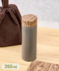 3COINS(スリーコインズ) 木目風ステンレスボトル：350ml／KITINTO