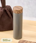 3COINS(スリーコインズ) 木目風ステンレスボトル：500ml／KITINTO