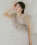 Chico(チコ) 【10/23(木)0時販売】アシメフリルトップス+キャミワンピース【SALON by Chico】