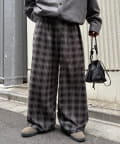 CIAOPANIC TYPY(チャオパニックティピー) ネルチェックタックボリュームワイドパンツ