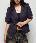 OUTLET(アウトレット) 【WHO'S WHO gallery】リネンライク パフスリシャツジャケット