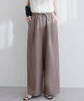 NICE CLAUP / OLIVE des OLIVE OUTLET(ナイスクラップ  / オリーブ デ オリーブ アウトレット) 【natural couture】イージーウエストワイドパンツ