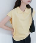 NICE CLAUP / OLIVE des OLIVE OUTLET(ナイスクラップ  / オリーブ デ オリーブ アウトレット) 【natural couture】衿付き配色ライン入りニット